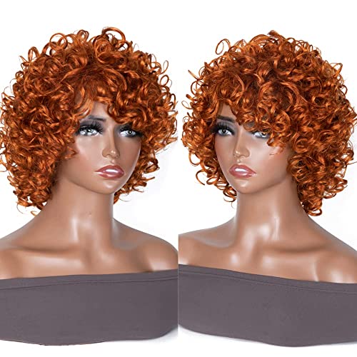 Longqi-Ginger-Orange-Curly-Human-Hair-Wig-10Inch-Short-Bouncy-Curly-Bob-Wigs-100-Unprocessed-Brazilian-Vrigin-Human-Hair-Wigs-For-Women-No-Lace-and-No-Glue-Hair-88J-Color-Short-Bob-Curly-Wigs