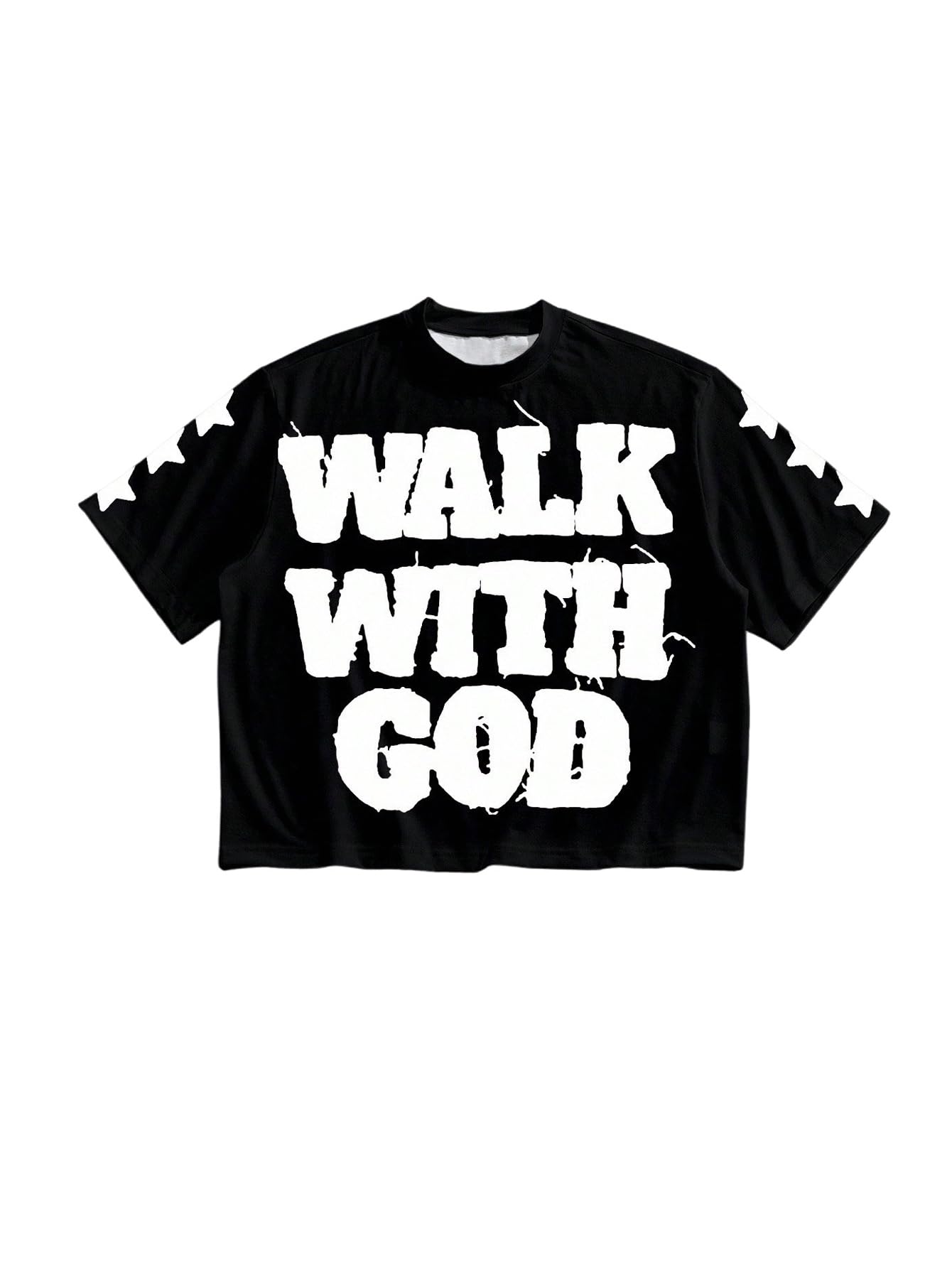 Men's Graphic Tees Letter Print Short Sleeve Crewneck T Shirt Summer Crop Tops Streetwear