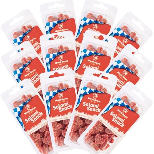 WURSTBARON® - Mini Corazones de Salami - Salchicha original de Baviera - 12x 50g (600g)