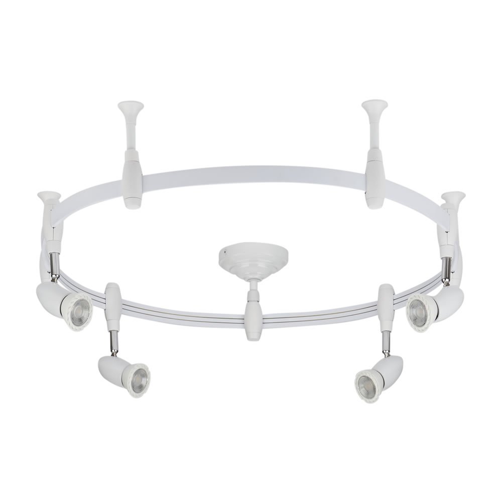 Biard Forio 2m White Monorail Single Circuit GU10 Flexible Track