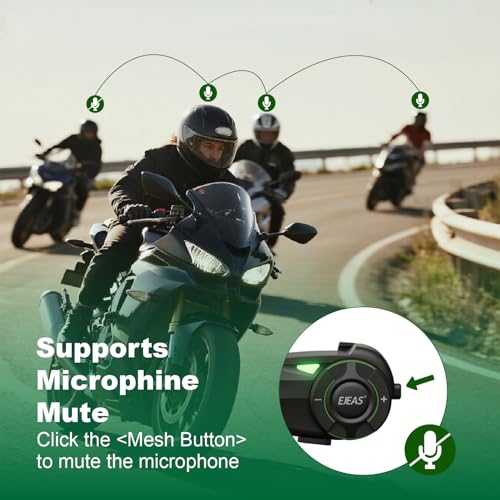 Novamente Q8 Motorcycle Bluetooth Headset, Upgraded Mesh 3.0 Intercom System with Music Sharing and IP67 Waterproof for 6 Riders Group Talking - image 8