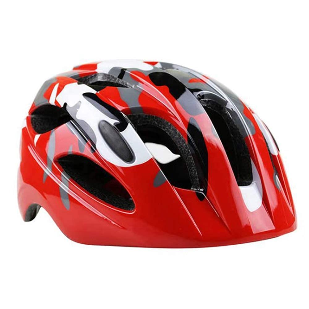 Casco de bicicleta fiable para niños, ligero y ajustable, adecuado para niños de 7 a 15 años, protección de seguridad para casco de bicicleta de niño y niña, 50 a 53 cm, rojo (color: rojo)