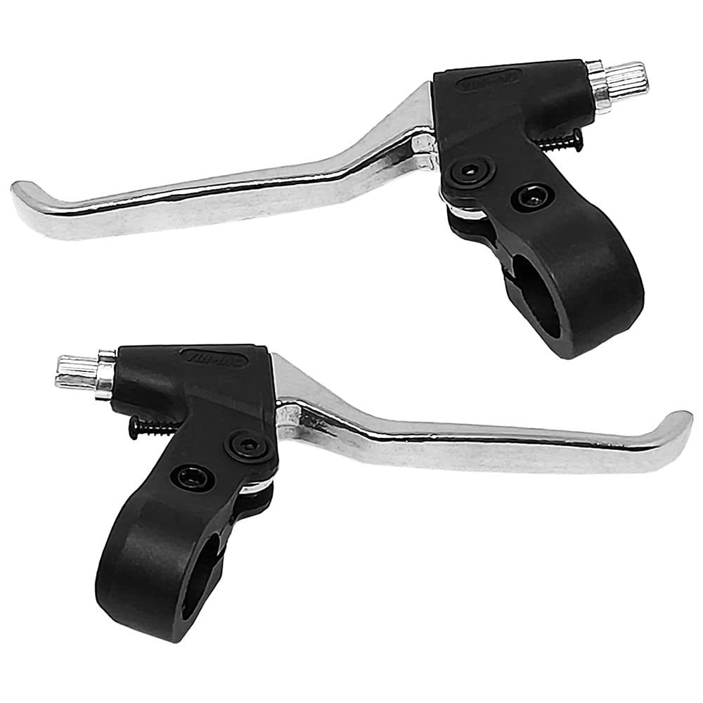 MANUBRIO CROMATO IN ACCIAIO+COPPIA LEVE FRENO + COPPIA MANOPOLE MARRONE- BICICLETTA