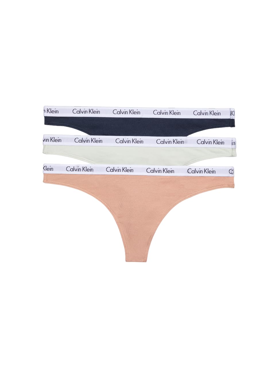 Calvin KleinWomen's Carousel Logo Cotton Thong Multipack Panty