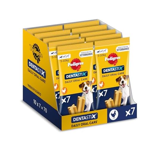 Pedigree Dentastix Snack Dental para la Higiene Oral de Perros Pequeños (10 paquetes de 7ud)