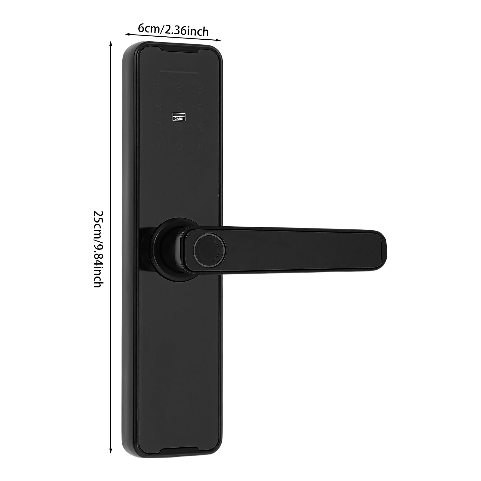 Serratura per porta intelligente 5 in 1 - Serratura elettronica intelligente con impronta digitale + codice + carta + chiave + password temporanea - Controllo tramite app Tuya - Per porte da 30 a 50