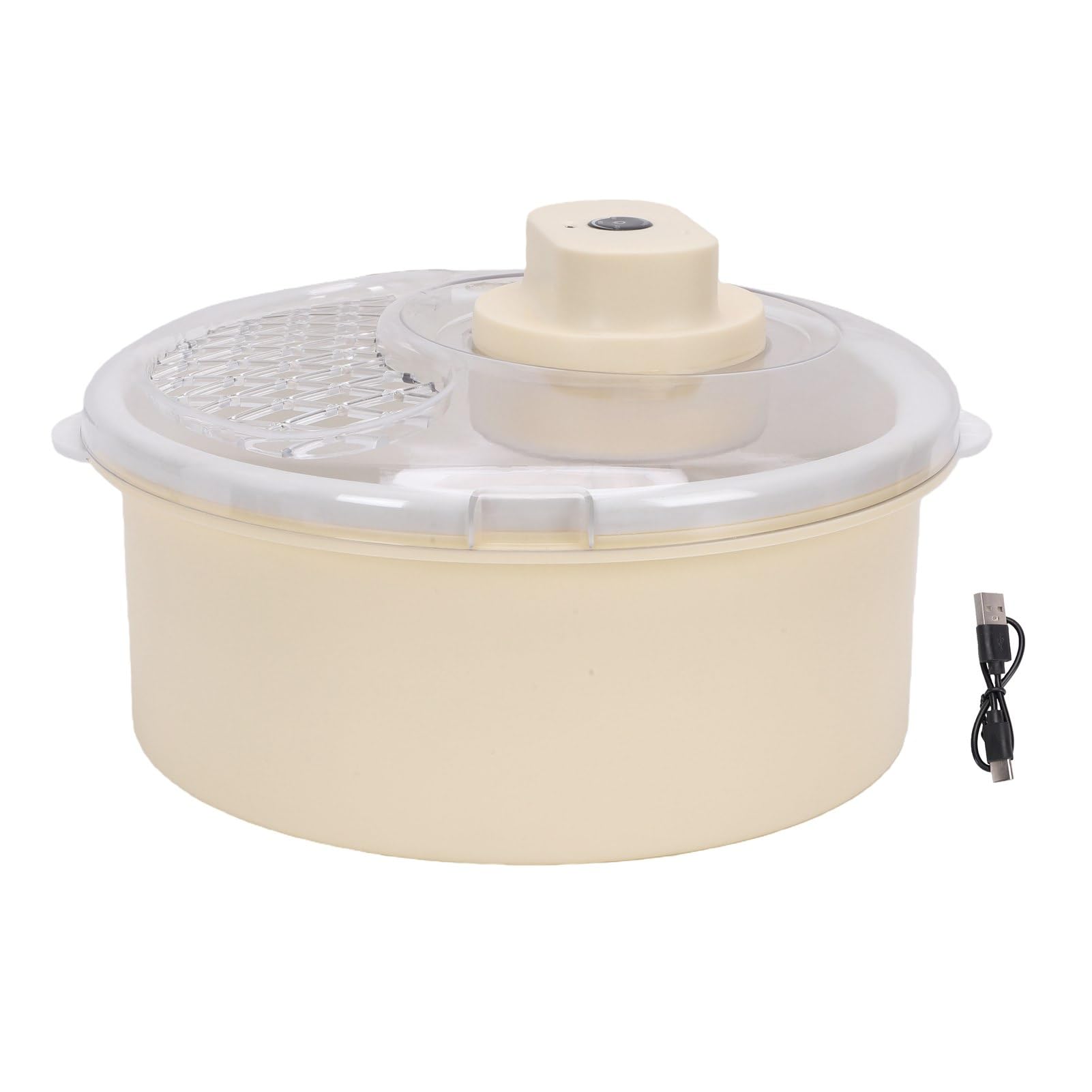 Essoreuse à Salade 4L, Laveuse-sécheuse à Fruits avec Panier Passoire | Batterie 1200 MAh, Rechargeable, Portable, pour Baies Vertes