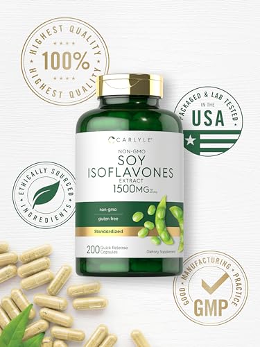 Carlyle CL30051 Soy Isoflavones For Women And Men 1500Mg | 200 Capsules | Non-Gmo, Gluten Free Extract Supplement thumb #5