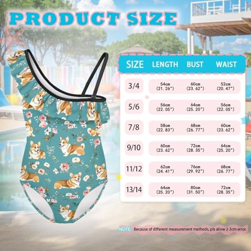 One-Piece Ruffled Halter Swimwear for Teen Girls with Charming Print - Light, Elastic, Breathable for Pool, Beach4