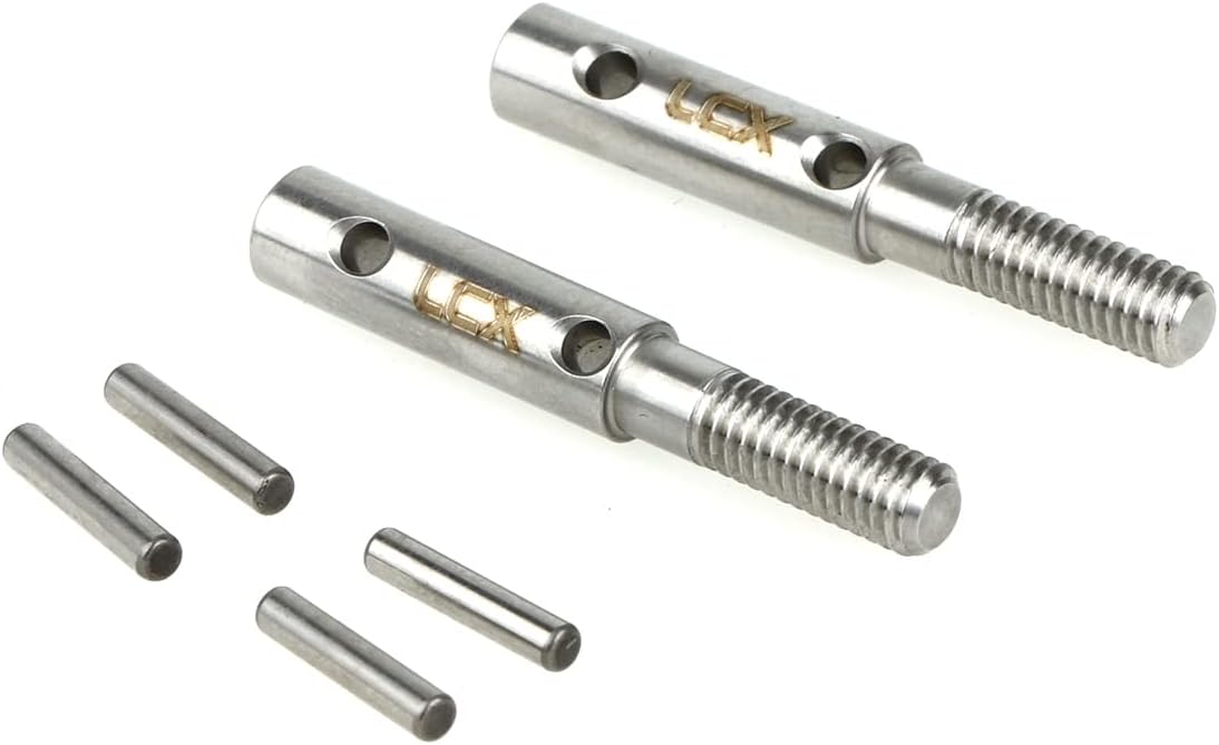 LCX Racing 1/10th RC Crawler Car Stainless Steel Portal Stub Axle Drive Shaft for Axial SCX10 II AR44 Axle Portal Axles, Upgrades Parts Accessories