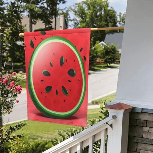 Drapeau de maison pastèque 71x101 cm en polyester double face pour extérieur - 6