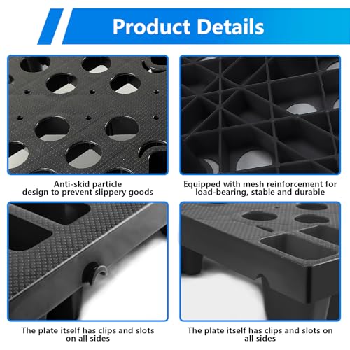 Palettes en plastique pour sous-sol sec lot de 8 supports de sol - 4
