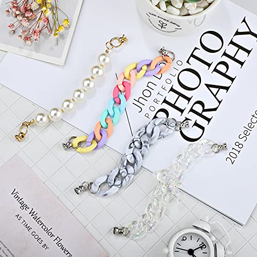 4 Pieces Phone Case Chain Beaded Secure Mobile Phone Finger Starp Drop Resistance Phone Grip Holder for DIY Phone Case… - Image 4