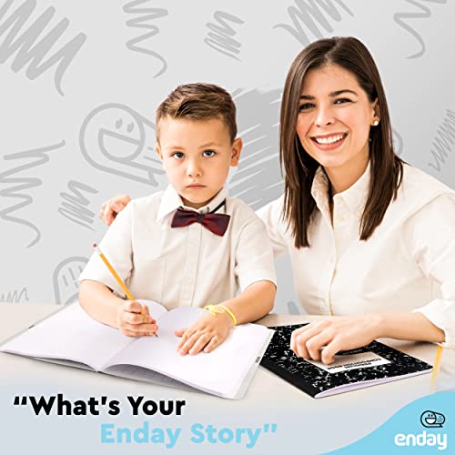 Emraw Black Marble Composition Book Unruled Paper 100 Sheet Office Dairy Drawing Note Books Journals Meeting Notebook Hard Covers Pack Of 4 Writing Book For School #TOP5