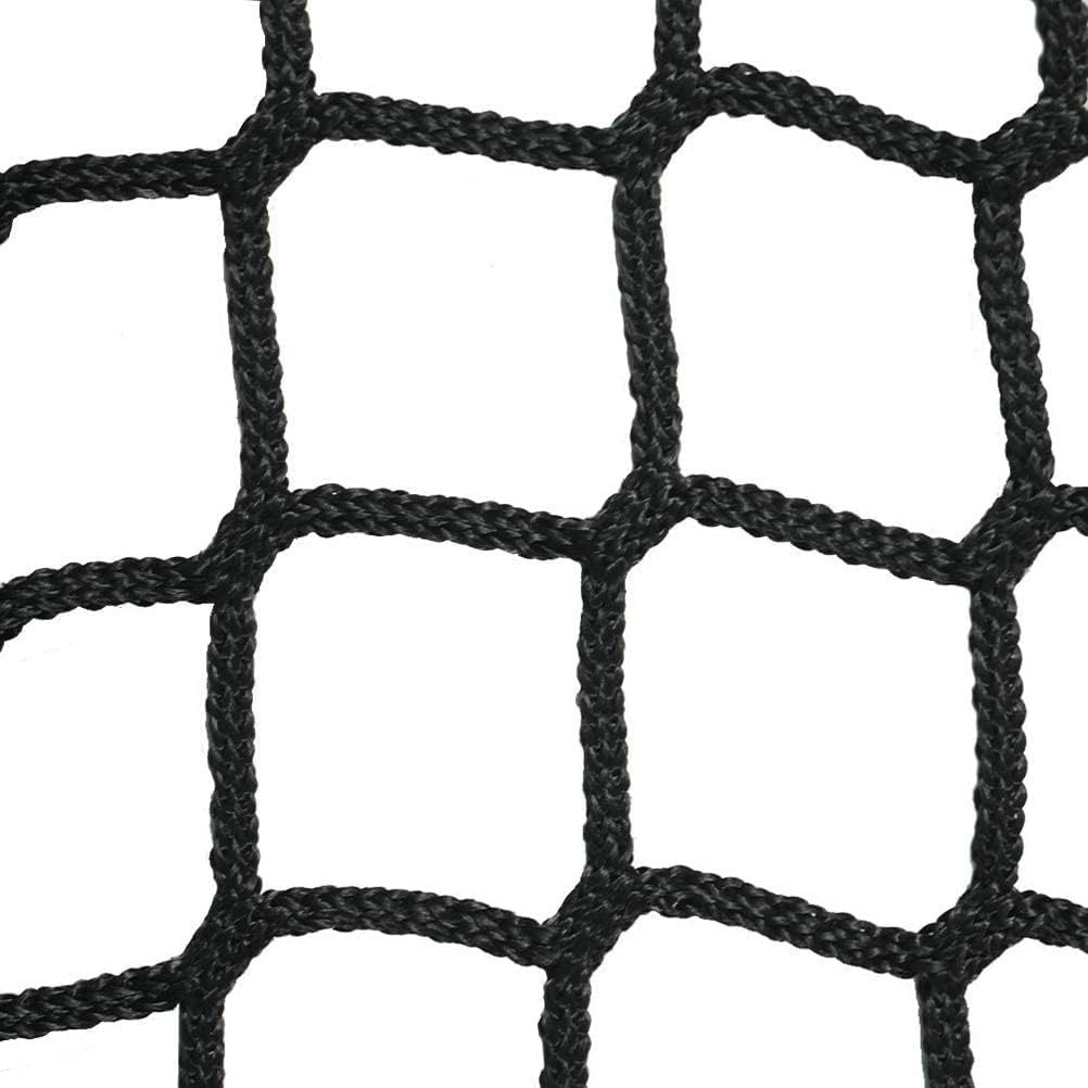 Garden Net Knotless Soccer Backstop Net, Sports Practice Barrier Net, Golf Ball Hitting Netting, Balcony Protection Safe Net (Color : 2Mx5M, Size : Black 10cm Cell)