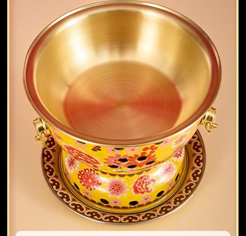 Olla pequeña para fondue de cobre tradicional chino miniatura 7