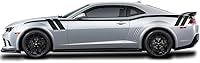 Vista 1 de Factory Crafts Kit de gráficos de rayas laterales de cuerpo completo compatible con Chevrolet Camaro 2010-2015, negro mate