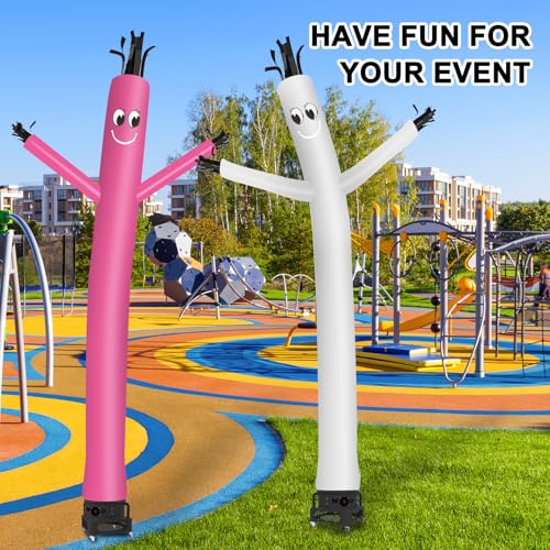 Image of MOUNTO 20ft Air Inflatable Tube Guy Puppet Dancing Man with 1HP blower Complete Set (White)