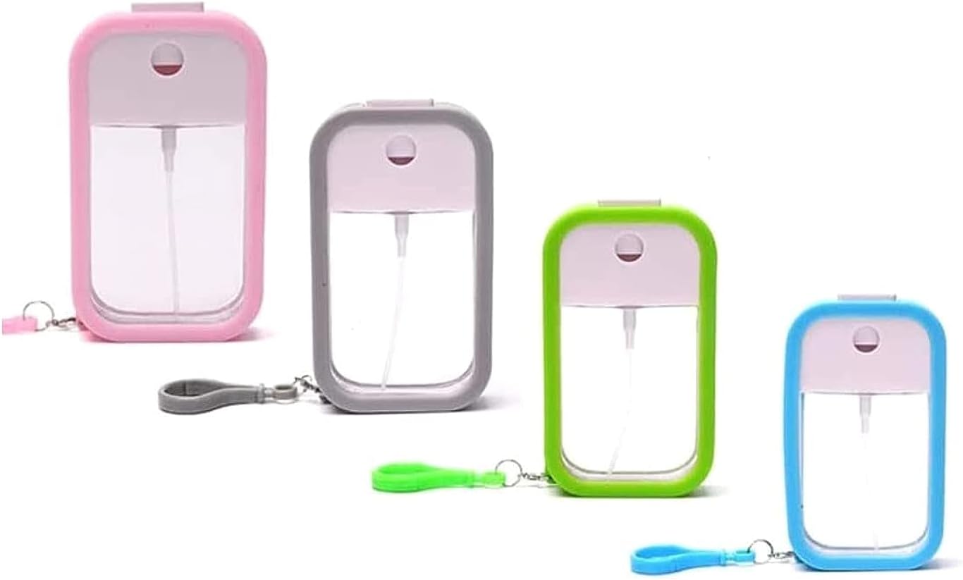 4 Pack Spray Bottles, Perfume Atomizer Refillable Empty Bottle Travel Portable Card Phone Slim Design Makeup Toner Air Freshener Water Moisturizer for Hand Sanitizer, Travel Accessories (50 ML)