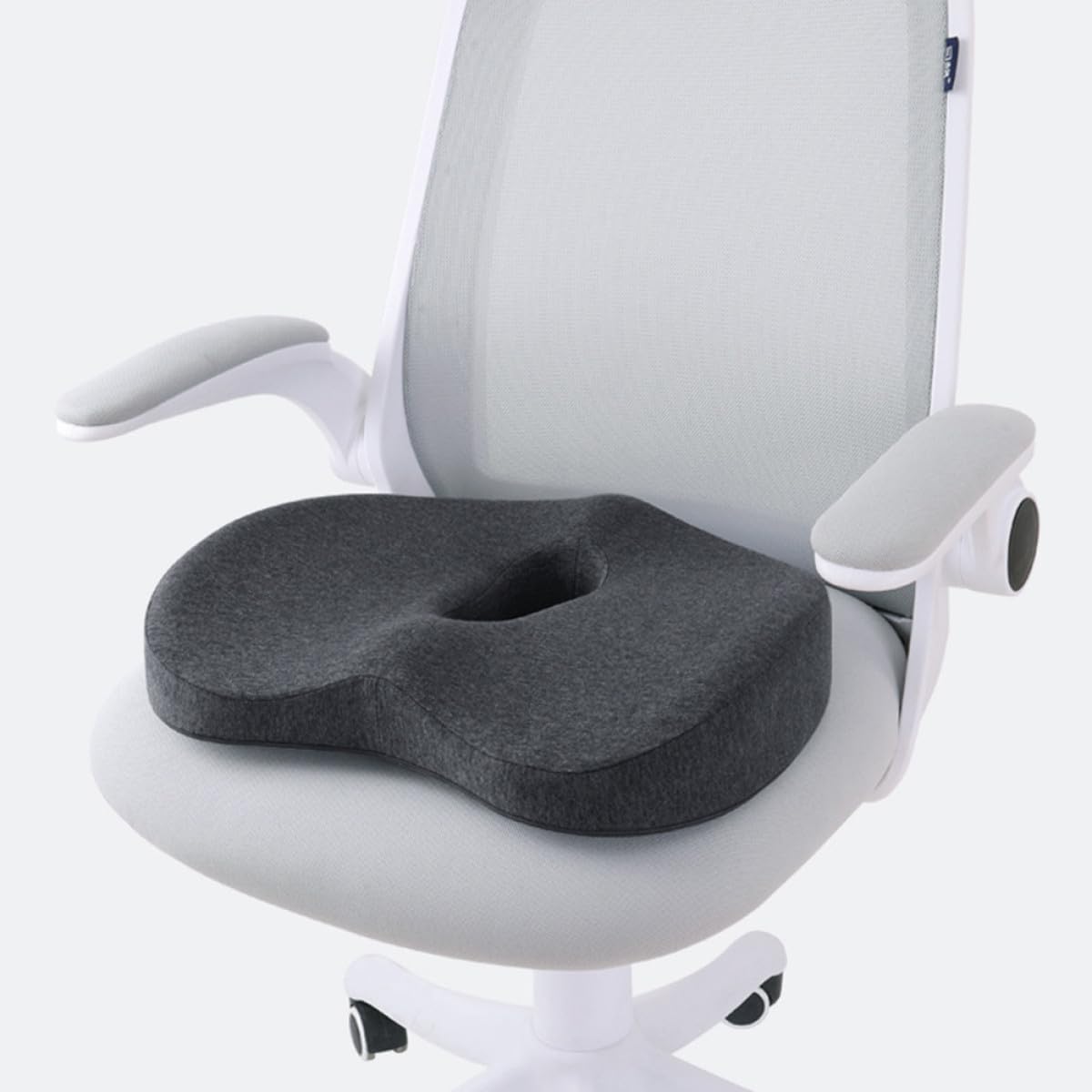 Cuscino da seduta in memory foam a media altezza, per ufficio e auto, ergonomico, per alleviare la pressione, con fodera traspirante per comfort e postura sana