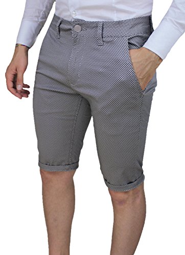 Pantalones cortos para hombre, gris Micro Fantasía, Shorts Bermudas, pantalones cortos de verano, gris, 40 Cover