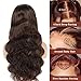 4# Brown Color Body Wave 13x4 Lace Front Wigs Human Hair Pre Plucked HD Transparent Lace Front Glueless Wigs 180% Density Brazilian Human Hair with Baby Hair Natural Hairline Wigs for Women(20 Inch)