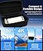 Mini Projector, Native 1080P Portable Projector with Carrying Case, 4K Support, 270°Rotatable Outdoor Movie Proyector, Home Theater Projector Compatible with Phone/TV Stick/Laptop/PS4/HDMI/USB