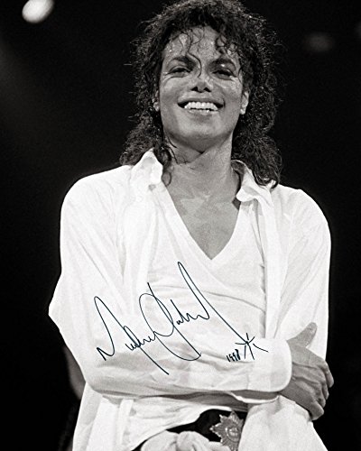MICHAEL JACKSON #1 | Ristampa fotografica di laboratorio firmata | Dimensioni 10x8 per adattarsi a cornici da 10x8 pollici | Qualità del laboratorio | Display fotografico | Regalo regalo da collezione