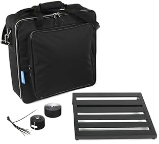 Aluminum Alloy Pedalboard with Fitted Soft Case Hook--loop Tape Zip Ties