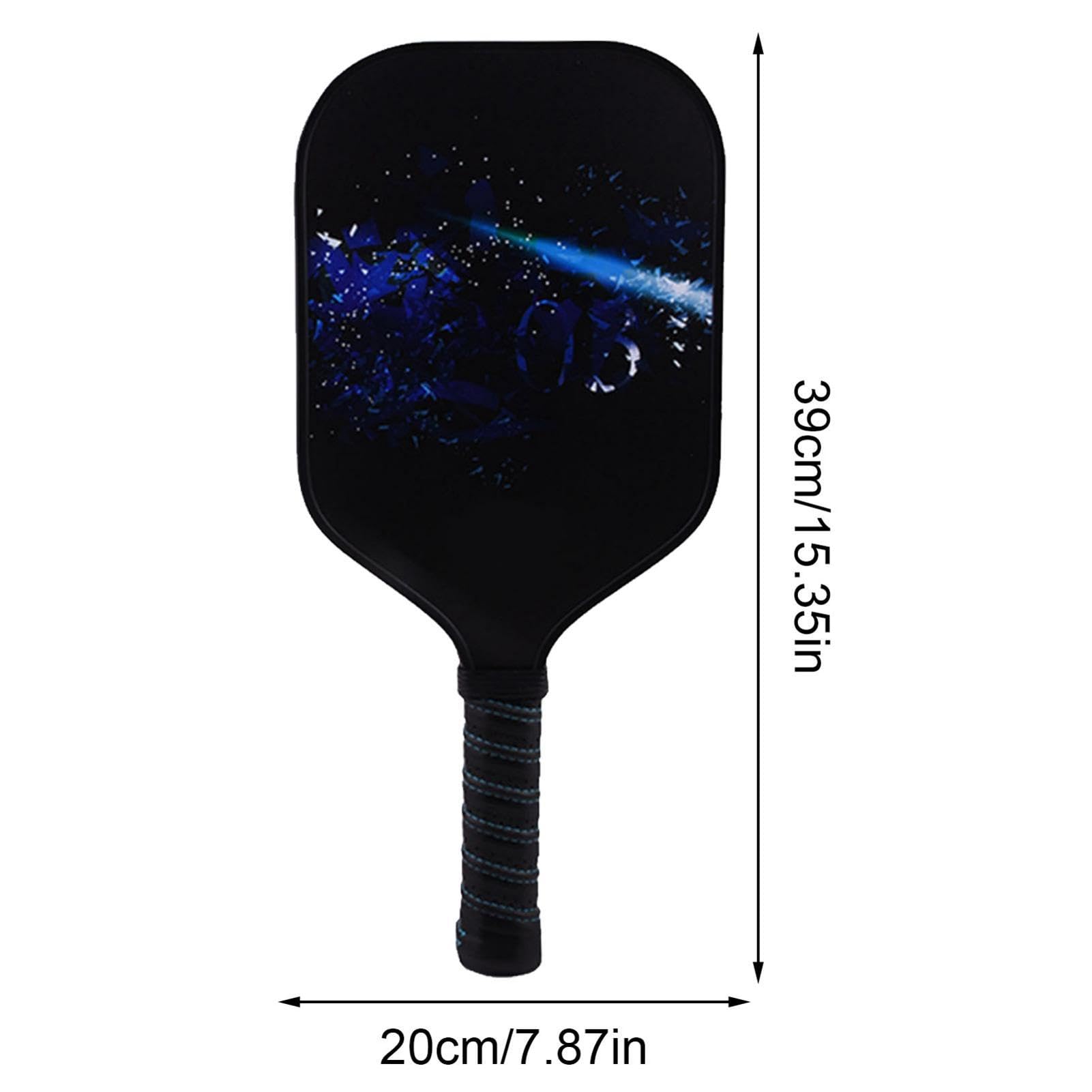 Racchetta da pickleball, set di racchette in fibra di vetro per principianti, leggera e portatile, con palline, attrezzatura per pickleball in fibra di vetro, per interni ed esterni