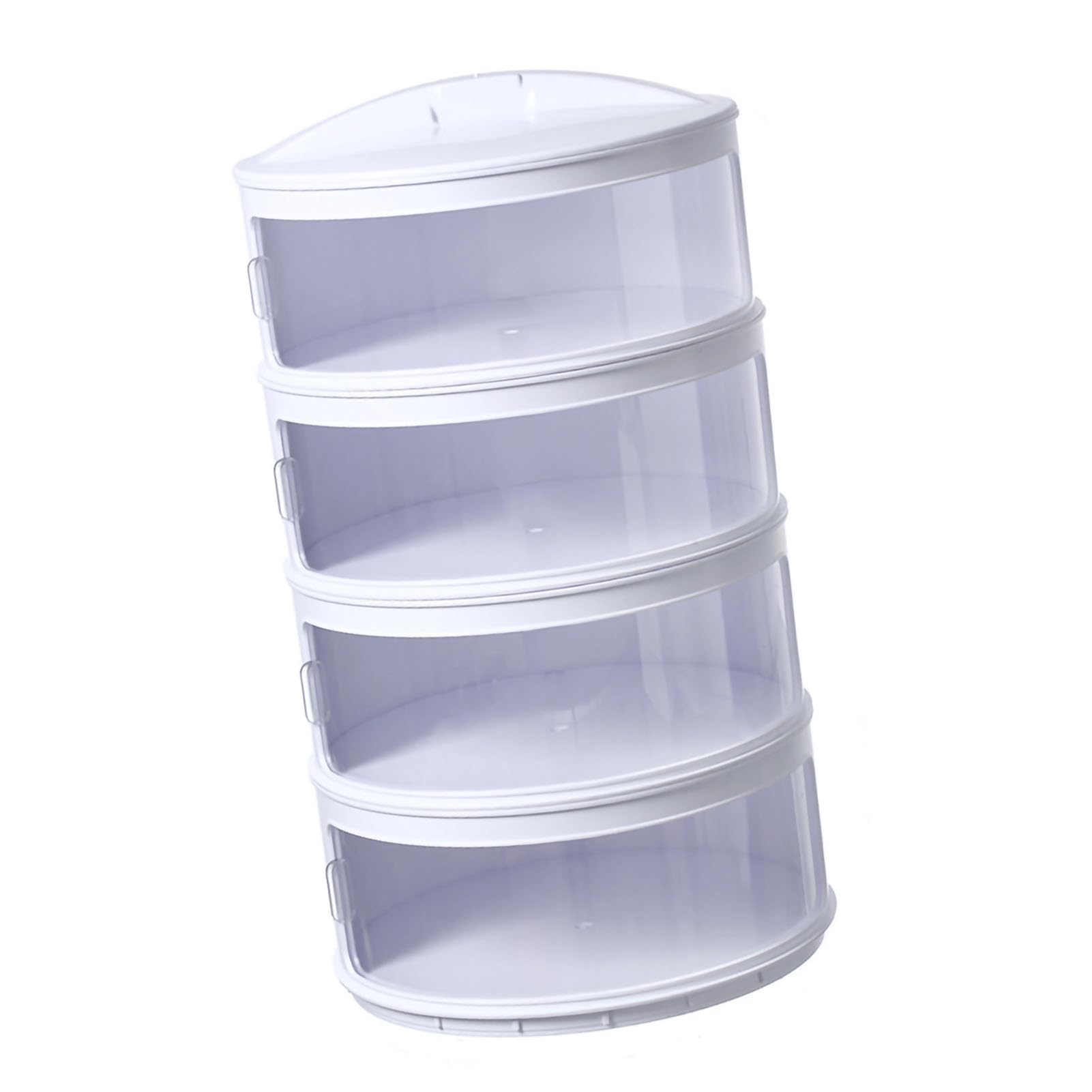 Cubierta de Microondas ABS para Conservación de Alimentos con Diseño de Preservación del Calor Apilable y a Prueba de Polvo para Cocina 24,5 Cm (cuatro capas)
