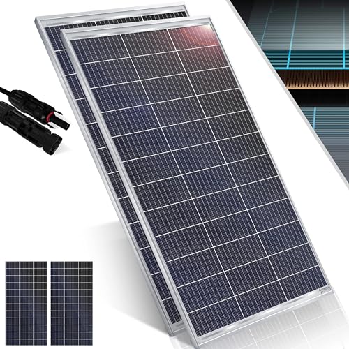 KESSER® Juego de 2 Paneles Solares Monocristalinos - 180W 18 V pa...