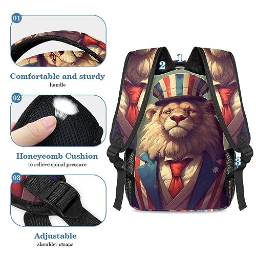 Sac à dos Independence Day avec trousse ensemble scolaire multicolore pour élèves - 4