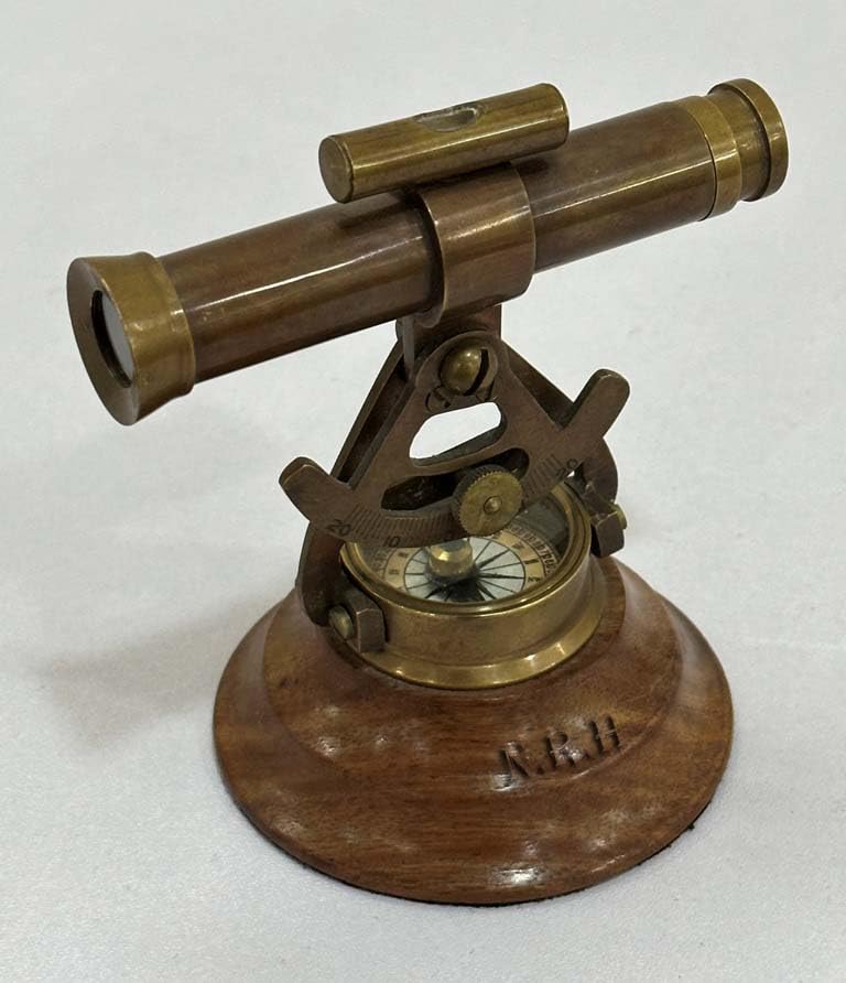 Telescopio Decorativo Alidada de Latón 4" con Brújula Base miniatura 2