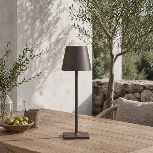 Image of Yogaret Cordless Table lamp Brown 2pack for Restaurant Home Dinner Dining Kitchen Outdoor Patio,Waterproof & Portable