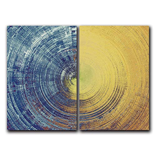 Image toile peinture abstraite bleu et jaune : une œuvre murale inspirante pour votre intérieur