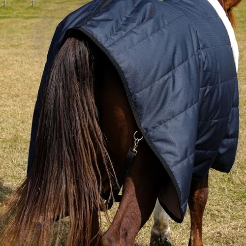HOMBYS Heavy Duty Winter Horse Blanket,Waterproof Turnout Blanket with Flannel Backing,Super Warm Horse Blanket for Real Horse, 600D High Density Horse Sheet (75\")