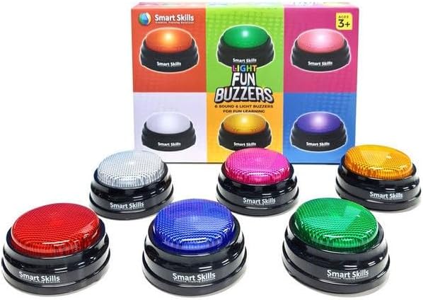 6-Piece Sound And Light Buzzers For Fun Learning 38.5X15X28.8Cm Multicolour