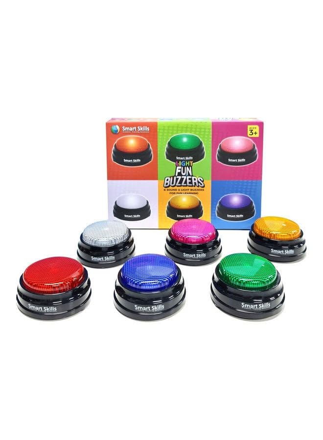 6-Piece Sound And Light Buzzers For Fun Learning 38.5X15X28.8Cm Multicolour