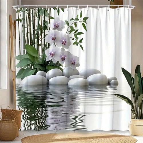 Rideau de douche non occultant pour salle de bain sombre - 2