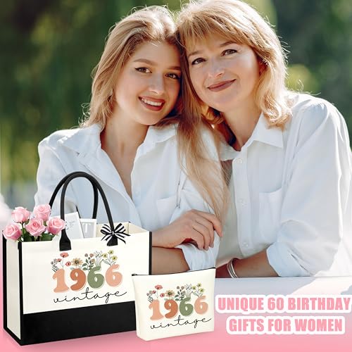 Set vintage 60 cumpleaños para mujer bolso y cosmetiquera miniatura 2