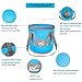 IFWELL Collapsible Bucket with Handle 5 Gallon Portable Folding Bucket Upgraded Ultra Lightweight Outdoor Basin Pail for Fishing, Camping, Hiking, Car Washing and More (Blue Black, 20L-20L)