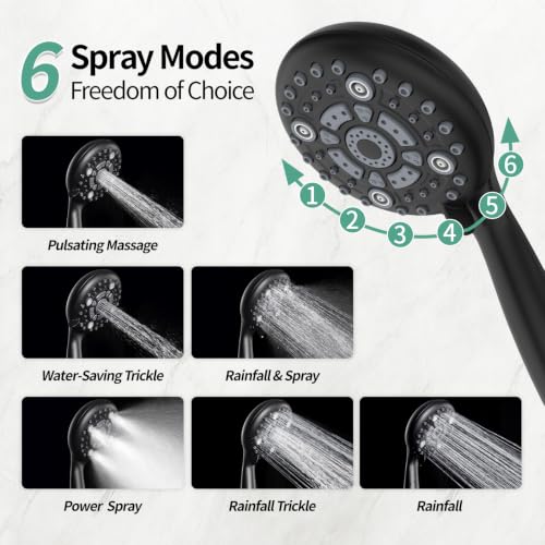 Image of SR SUN RISE 12 inch Shower Faucet Set with Shower Slide Bar,Matte Black