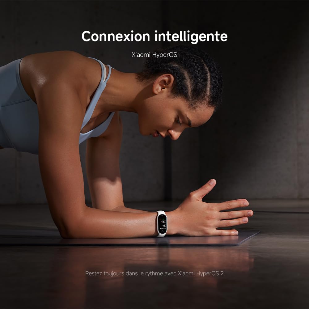 XIAOMI Smart Band 10, Bracelet Connecté, Autonomie 21 Jours, Blanc | Charge rapide, suivi sommeil et santé, 150+ sports, iOS et Android, 5 ATM, garantie 2 ans, cadres multimatériaux