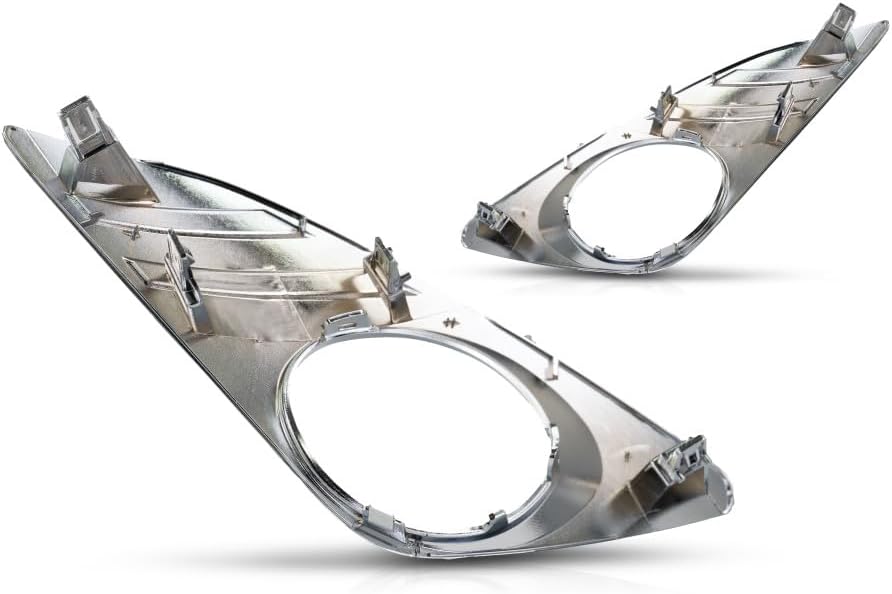 KarParts360 For Toyota Camry 2012 2013 2014 Fog Light Cover Driver And Passenger Side | Pair | Front | Chrome | With Fog Light Holes | XLE Model | For TO1038148, TO1039148 | 5212806310, 5212706310