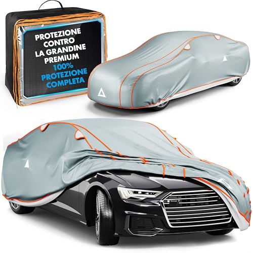 WALSER telo antigrandine per auto, prodotto Molto Buono* telo antigrandine per furgone, certificato dal TÜV Austria* copertura antigrandine furgone Perma Protect Complete Misura 1 grigio