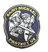 Saint Michael Modern Morale Patch Tactical Military Army Embroidered Sew on Tags Operator Patches with Hook and Loop Fasteners Backing-Multitan (Blue)