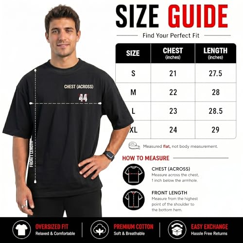Image of Men's Cotton Oversized T-Shirt - Relaxed Fit Half Sleeve F1 Graphic Print Tee for Streetwear & Casual Outings - Black