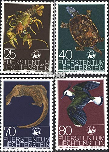 Prophila Collection Liechtenstein 644-647 (Completa Edizione) 1976 Conservazione (Francobolli per i Collezionisti) Anfibi / rettili / Dinosauro
