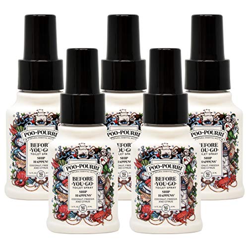Image of Poo-Pourri Ship Happens Before You Go Toilet Spray 1.4 Ounce Bottle, 5 Pack